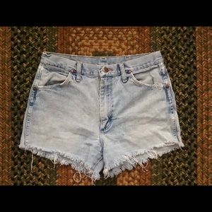 Custom Vintage Distressed Shorts-Wrangler